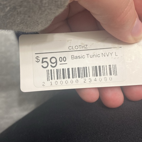 Navy blue long sleeve tunic - Picture 3 of 3